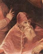 Pope Paul III with his Nephews Alessandro and Ottavio Farnese (detail) art TIZIANO Vecellio